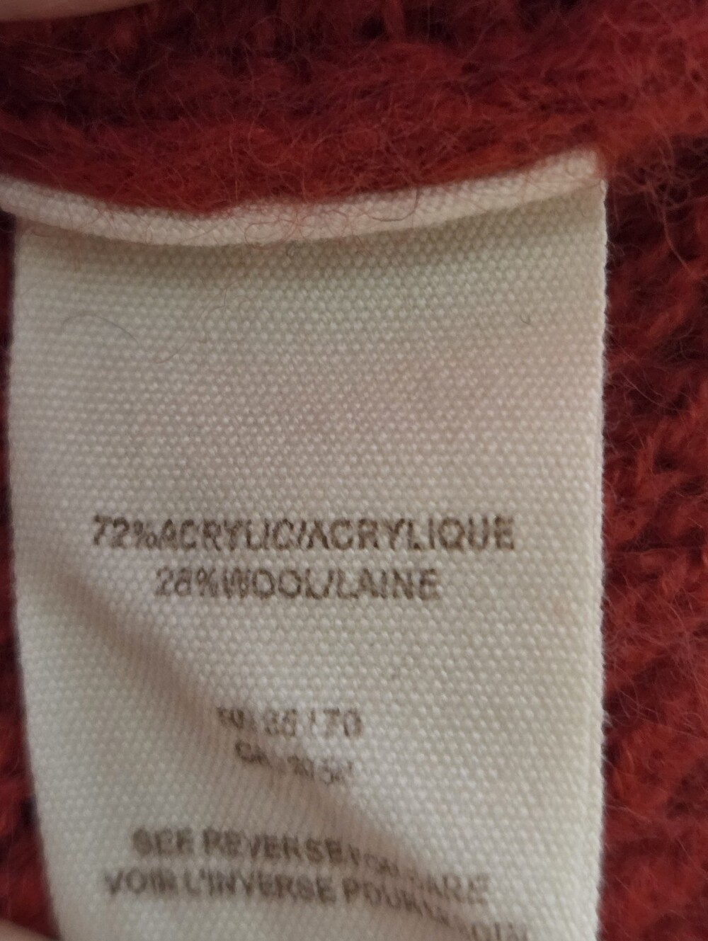 Free People Red Asymmetrical Off-The-Shoulder Knit Sweater - Picture 6 of 12